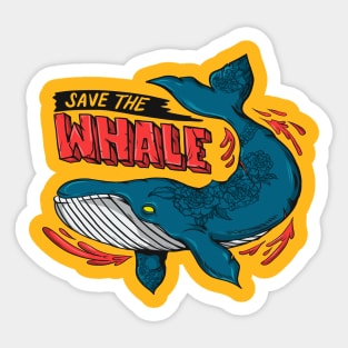 SAVE THE WHALE Sticker